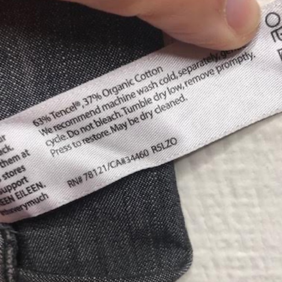 EILEEN FISHER DK GREY ORGANIC COTTON DENIM DRESS SZ. M - Picture 10 of 12